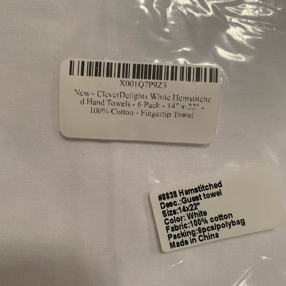 NWT White Hand Towels - Picture 3 of 3